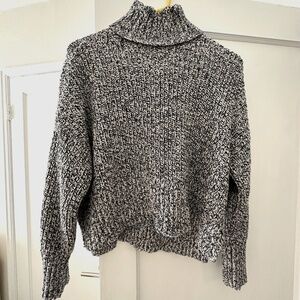 Madewell Women's Marled Wide Rib Turtleneck Sweater, Size Small